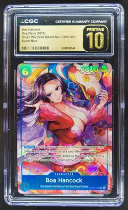2025 ONE PIECE CCG BOA HANCOCK WARLORDS SUPER RARE OP07-051 CGC 10 PRISTINE B PT - Image 1