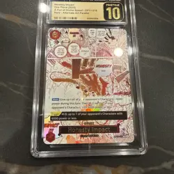 2025 One Piece OP11 En Honesty Impact Alternate Art #018 cgc 10 pristine - Image 2