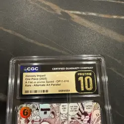 2025 One Piece OP11 En Honesty Impact Alternate Art #018 cgc 10 pristine - Image 3