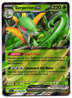 Serperior ex 003/086 - Black Bolt Double Rare Pokemon TCG - M/LP Card - Image 1
