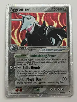 Pokemon TCG Aggron EX 89/100 EX Crystal Guardians 2006 Holo Rare Card - Image 1