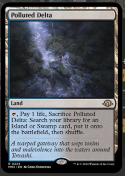 Polluted Delta: Modern Horizons 3 Land Rare 224 Fetch land MTG TCG - Image 1