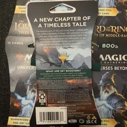 Magic the Gathering | lot of 6 Lord of the Rings Sleeved Set Booster Packs - Image 2