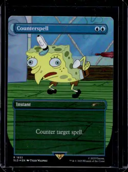 2025 Magic The Gathering MTG Secret Lair Counterspell Spongebob Foil #1933 - Image 1