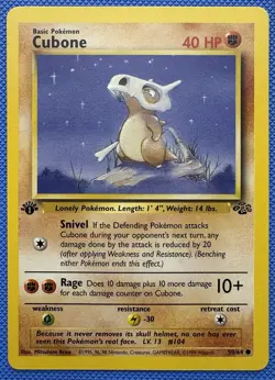 Cubone 50/64 Jungle 1st Edition Regular English Pokemon TCG Card - Image 1