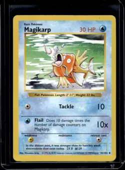 1999 Pokemon Shadowless Magikarp #35/102 - Image 1