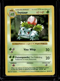 1999 Pokemon Shadowless Ivysaur #30/102 - Image 1