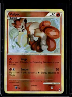 2011 Pokemon Call of Legends Vulpix Reverse Holo #75/95 - Image 1