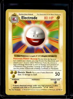 1999 Pokemon Shadowless Electrode #21/102 - Image 1