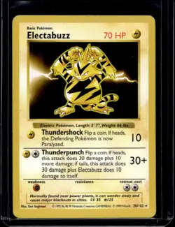 1999 Pokemon Shadowless Electabuzz #20/102 - Image 1