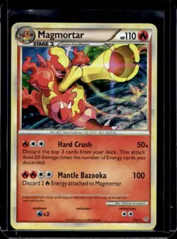 2010 Pokemon HeartGold & SoulSilver Unleashed Magmortar #2/95 - Image 1