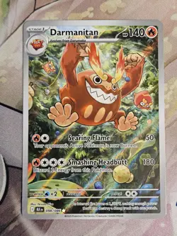 Darmanitan 098/086 Illustration Rare Scarlet Violet Black Bolt Pokemon TCG NM - Image 1