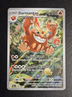Darmanitan 098/086 Illustration Rare Scarlet Violet Black Bolt Pokemon TCG NM - Image 2
