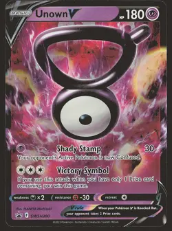 SWSH: Sword & Shield Promo Cards Unown V #SWSH300 Promo Pokemon Card - Image 1