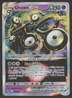 SWSH12: Silver Tempest Unown VSTAR #066/195 Ultra Rare Pokemon Card - Image 1