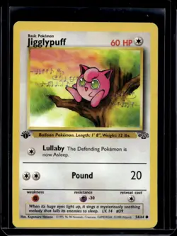 1999 Pokemon Jungle 1st Edition Jigglypuff #54/64 - Image 1