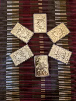 Pokemon 23K gold plated trading cards 1999 Burger King full set Mewtwo Charizard - Image 1