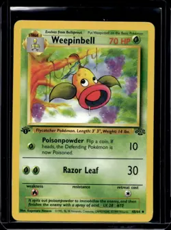 1999 Pokemon Jungle 1st Edition Weepinbell #48/64 - Image 1