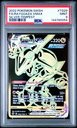 144780054 Rayquaza VMAX 2022 Pokemon Sword & Shield Silver Tempest #TG29 PSA 9 - Image 1