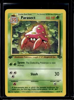 1999 Pokemon Jungle 1st Edition Parasect #41/64 - Image 1