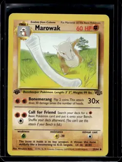 1999 Pokemon Jungle 1st Edition Marowak #39/64 - Image 1