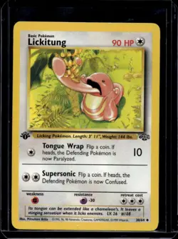 1999 Pokemon Jungle 1st Edition Lickitung #38/64 - Image 1