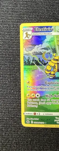 2023 Pokemon TCG Crown Zenith: Galarian Gallery ELECTIVIRE Ultra Rare GG08/GG70 - Image 2