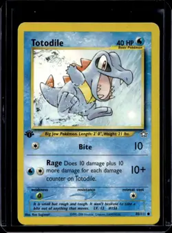 2000 Pokemon Neo Genesis 1st Edition Totodile #80/111 - Image 1