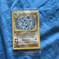 Sealed 1st Edition Machamp 8/102 Base Set Holo Pokemon WOTC Starter Deck Promo - Image 1