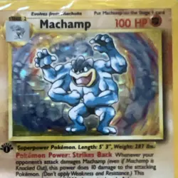 Sealed 1st Edition Machamp 8/102 Base Set Holo Pokemon WOTC Starter Deck Promo - Image 5
