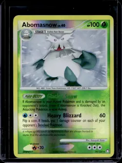 2007 Pokemon Diamond & Pearl Mysterious Treasures Abomasnow Reverse Holo #19/123 - Image 1