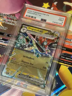 2025 Pokemon PRE EN Dragapult EX #073 PSA 9 Mint - Image 2