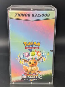 Pokemon SV8.5 Prismatic Evolutions Sealed Booster Bundle Display W/Acrylic Case - Image 1
