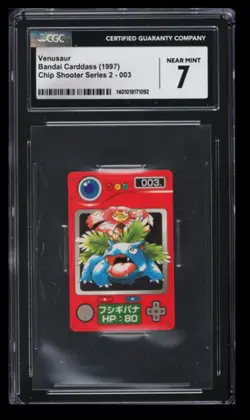 1997 Pokemon Bandai Carddass Chip Shooter Series 2 Venusaur CGC 7 Japanese #003 - Image 1