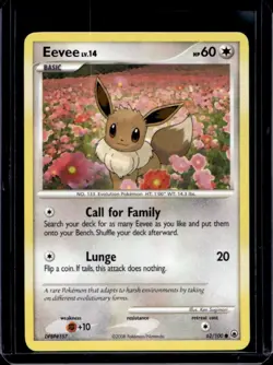2008 Pokemon Diamond & Pearl Majestic Dawn Eevee #62/100 - Image 1