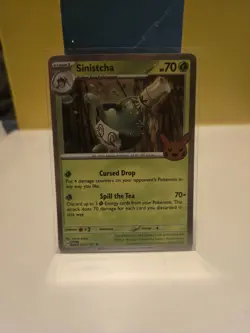 Sinistcha 022/167 SWIRL Trick or Trade BOOster Cosmos Holo NM Pokemon Card 2024 - Image 1