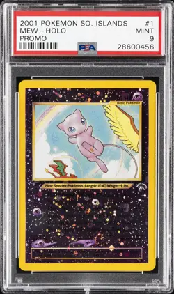 2001 POKEMON SOUTHERN ISLANDS PROMO #1 MEW-HOLO PSA 9 - Image 1