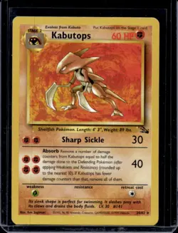 1999 Pokemon Fossil Kabutops #24/62 - Image 1