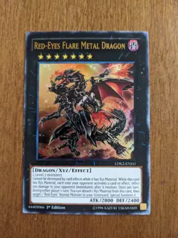 Yugioh Red-Eyes Flare Metal Dragon LDK2-ENJ41 Ultra Rare 1st Ed LP Light Play - Image 1