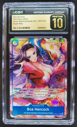 2025 ONE PIECE CCG BOA HANCOCK SUPER RARE OP07-051 CGC 10 PRISTINE A PT - Image 1