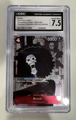 Bandai One Piece CCG Brook OP01-022 Promo Card (CGC 7.5) Premium Collection - Image 1