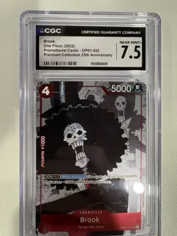 Bandai One Piece CCG Brook OP01-022 Promo Card (CGC 7.5) Premium Collection - Image 5