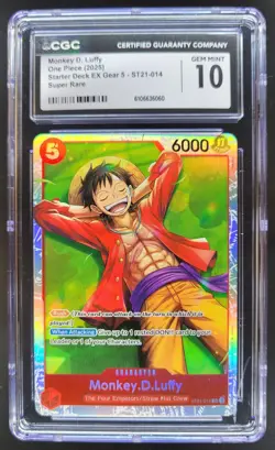 2025 ONE PIECE CCG MONKEY D. LUFFY SUPER RARE ST21-014 CGC 10 A PT - Image 1