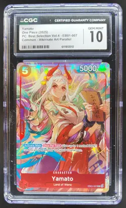 2025 ONE PIECE CCG YAMATO ALT ART EB01-007 CGC 10 A PT - Image 1