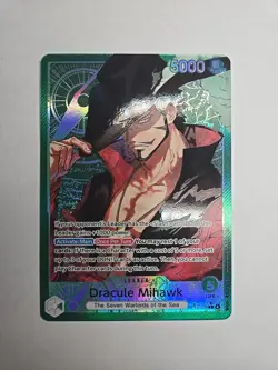 One Piece TCG OP14-020 Dracule Mihawk Leader Alt Art AA Card Game CCG English - Image 1
