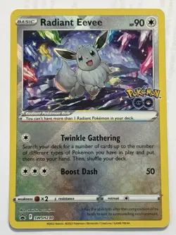 Radiant Eevee SWSH230 Sword & Shield Promo Cards Holo Black Star Promo Pokemon - Image 1