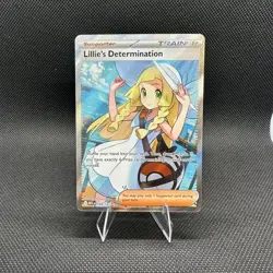 Pokemon TCG Lillie's Determination Trainer Card Holo Rare 169/132 - Image 1