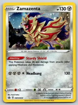 Zamazenta SWSH034 SWSH: Sword & Shield Promo Cards NM Pokemon Card TCG - Image 1