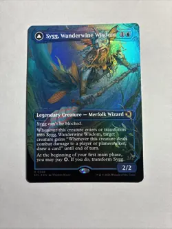 Sygg, Wanderwine Wisdom (Borderless) Lorwyn Eclipsed Foil MTG Plus Bonus Card!!! - Image 1