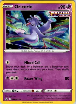 Oricorio - SWSH210 SWSH: Sword & Shield Promo Cards Pokemon TCG NM Holo - Image 1